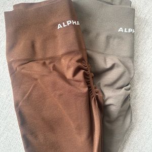 Alphalete Amplify Leggings (Mocha) size small
